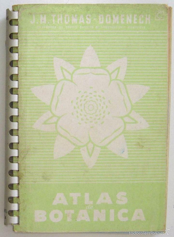Libros de segunda mano: J.M. THOMAS - DOMENECH - ATLAS DE BOT&Aacute;NICA. EDICIONES JOVER, 1964. - Foto 1