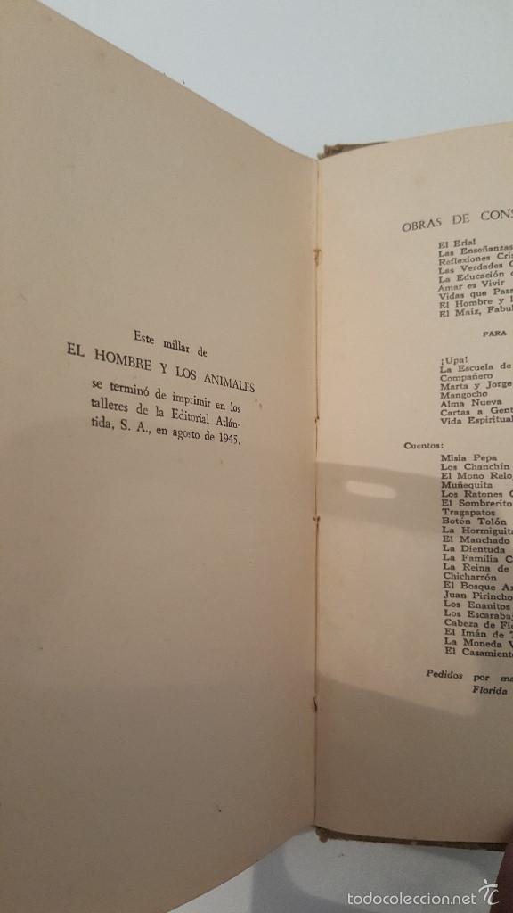 Libros de segunda mano: EL HOMBRE Y LOS ANIMALES - 1945 - Foto 3