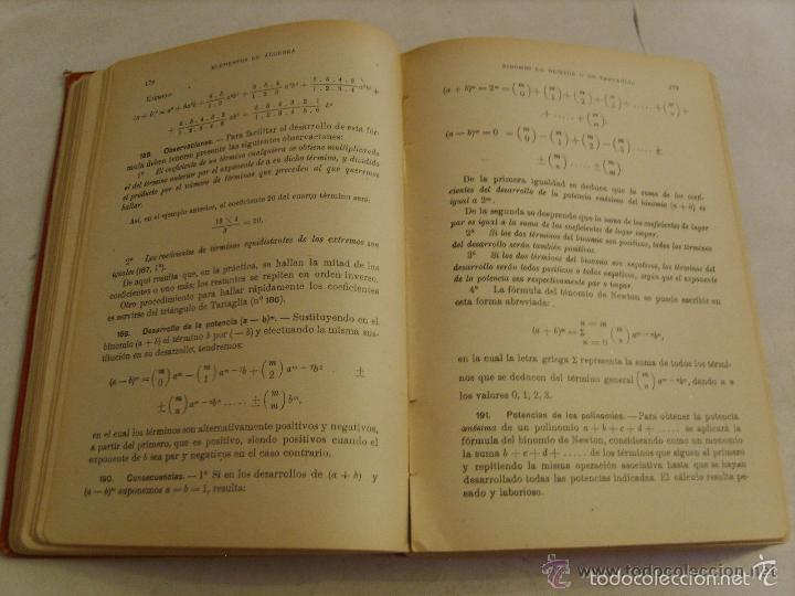 Libros de segunda mano de ciencias: ELEMENTOS DE &Aacute;LGEBRA - EDICIONES BRU&Ntilde;O 2a. EDICI&Oacute;N (c) 1946 (leer tasaci&oacute;n) - Foto 5