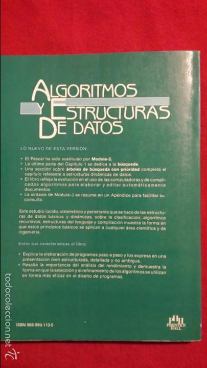 Libros de segunda mano de ciencias: ALGORITMOS ESTRUCTURAS DE DATOS POR NIKLAUS WIRTH 1987 - Foto 5