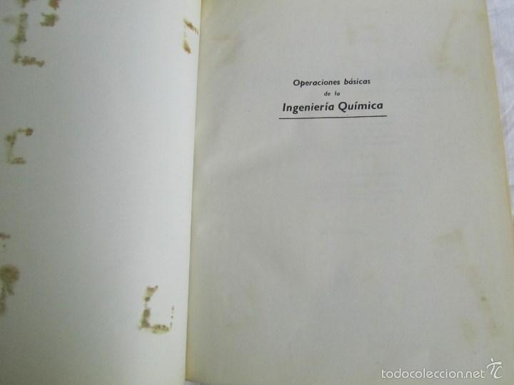 Libros de segunda mano de ciencias: Operaciones b&aacute;sicas de la Ingenier&iacute;a Qu&iacute;mica Ed. Mar&iacute;n 1965 - Foto 6
