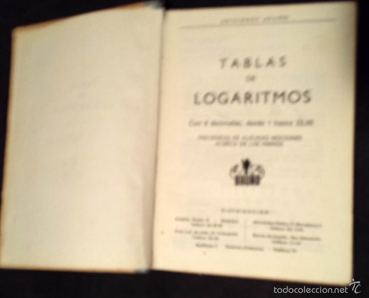 Libros de segunda mano de ciencias: Tablas de Logaritmos y Trigonom&eacute;tricas  - ediciones Bru&ntilde;o - 1956 - 17 cm - 111 p - Foto 2
