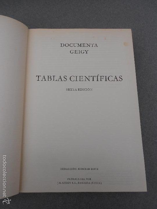 Libros de segunda mano de ciencias: TABLAS CIENTIFICAS - Foto 2
