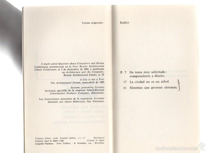 Libros de segunda mano de ciencias: 22.15 LIBRO, TRES ASPECTOS DE MATEMATICA Y DISE&Ntilde;O, CHRISTOPHER ALEXANDER - Foto 2