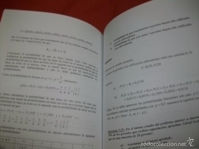 Libros de segunda mano de ciencias: EJERCICIOS DE ESTAD&Iacute;STICA APLICADA - JULI&Aacute;N SANTOS PE&Ntilde;AS - Foto 3