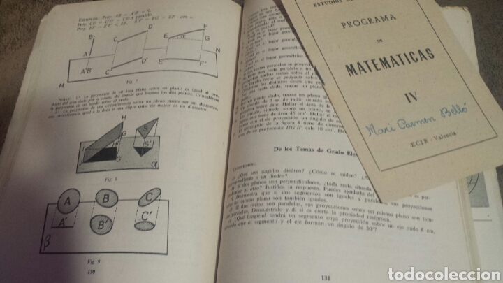 Libros de segunda mano de ciencias: MATEM&Aacute;TICAS IV. SALVADOR SEGURA. ECIR 1960 CON PROGRAMA - Foto 3