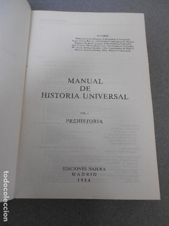 Libros de segunda mano: MANUAL DE HISTORIA UNIVERSAL VOLUMEN 1. PREHISTORIA - Foto 4