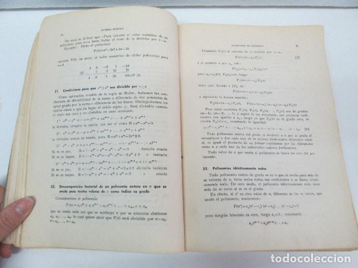Libros de segunda mano de ciencias: ALGEBRA PRACTICA. CARLOS MATAIX ARACIL. QUINTA EDICION. EDITORIAL DOSSAT - Foto 8