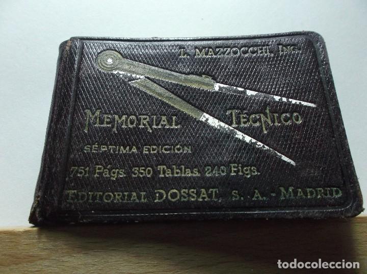 Libros de segunda mano de ciencias: MEMORIAL TECNICO. L. MAZZOCCHI, Ing. 1953. - Foto 1