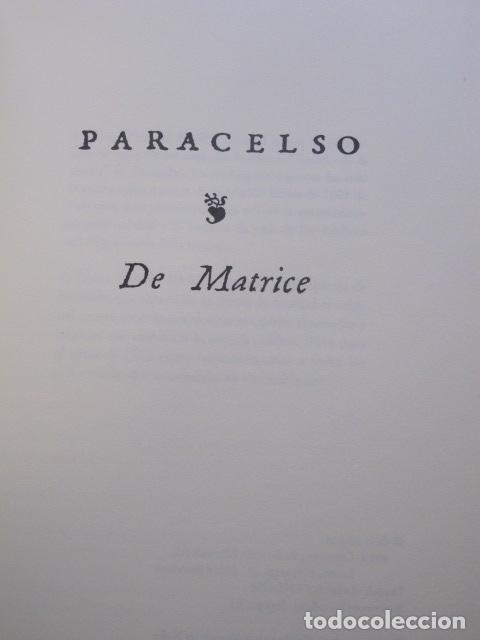 Libros de segunda mano de ciencias: De Matrice o Tratado de la matriz. Paracelso - Foto 2