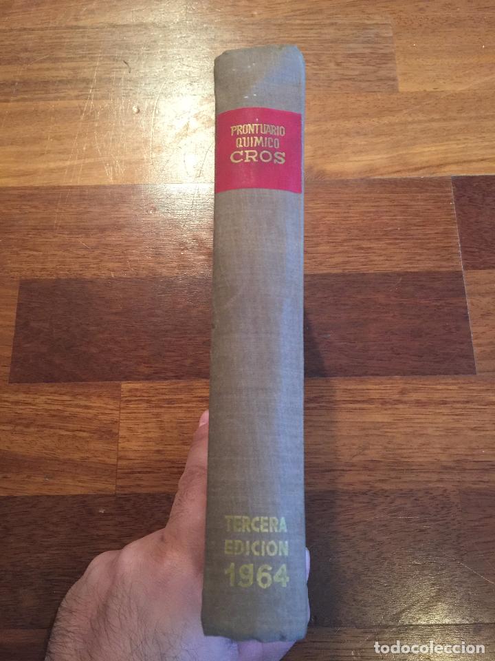 Libros de segunda mano de ciencias: LIBRO PRONTUARIO QUIMICO CROS TERCERA EDICION 1964 - Foto 2