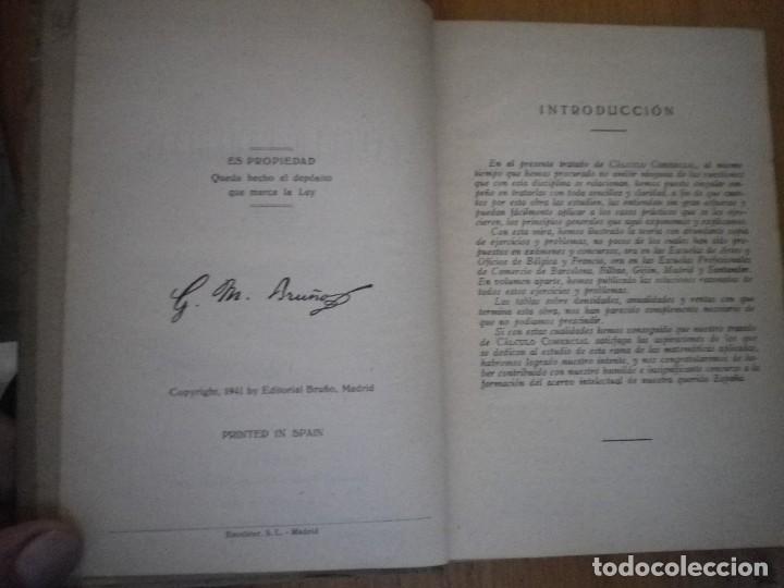 Libros de segunda mano de ciencias: CALCULO COMERCIAL BRU&Ntilde;O 1941 - Foto 4