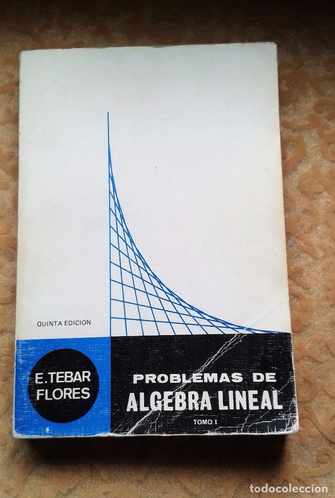 Libros de segunda mano de ciencias: PROBLEMAS DE &Aacute;LGEBRA LIENEAL TOMO I E.TEBAR FLORRES 5&ordf; ED. - Foto 1
