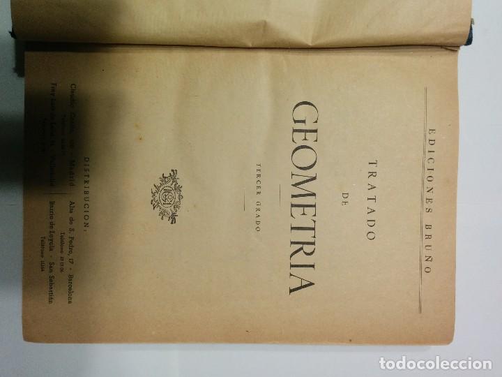 Libros de segunda mano de ciencias: TRATADO DE GEOMETR&Iacute;A TERCER CURSO 1956 EDICIONES BRU&Ntilde;O - Foto 2