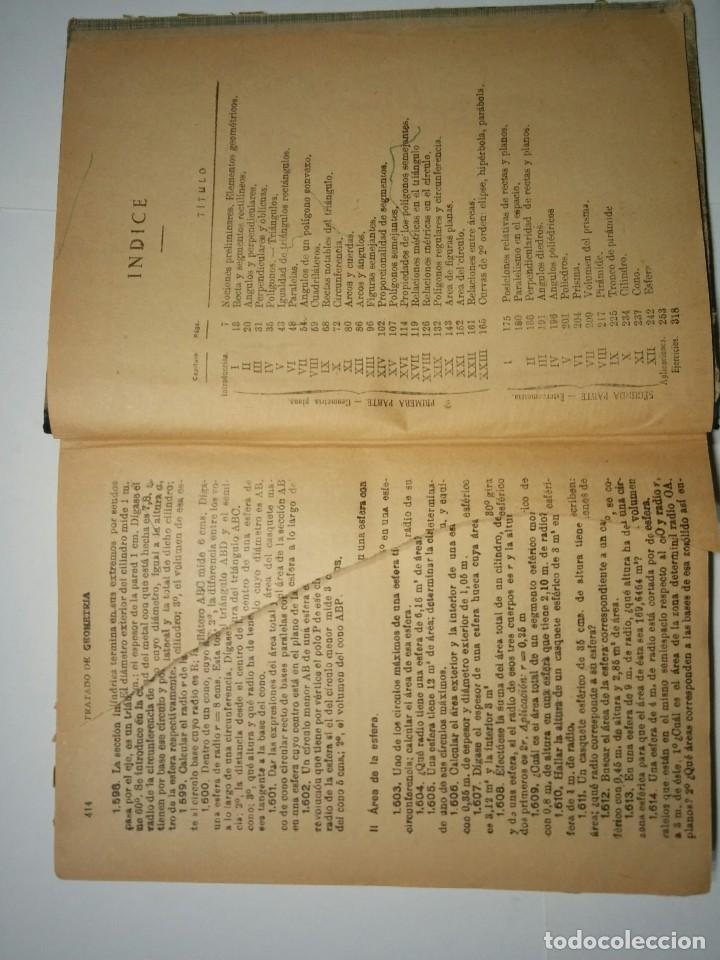 Libros de segunda mano de ciencias: TRATADO DE GEOMETR&Iacute;A TERCER CURSO 1956 EDICIONES BRU&Ntilde;O - Foto 3