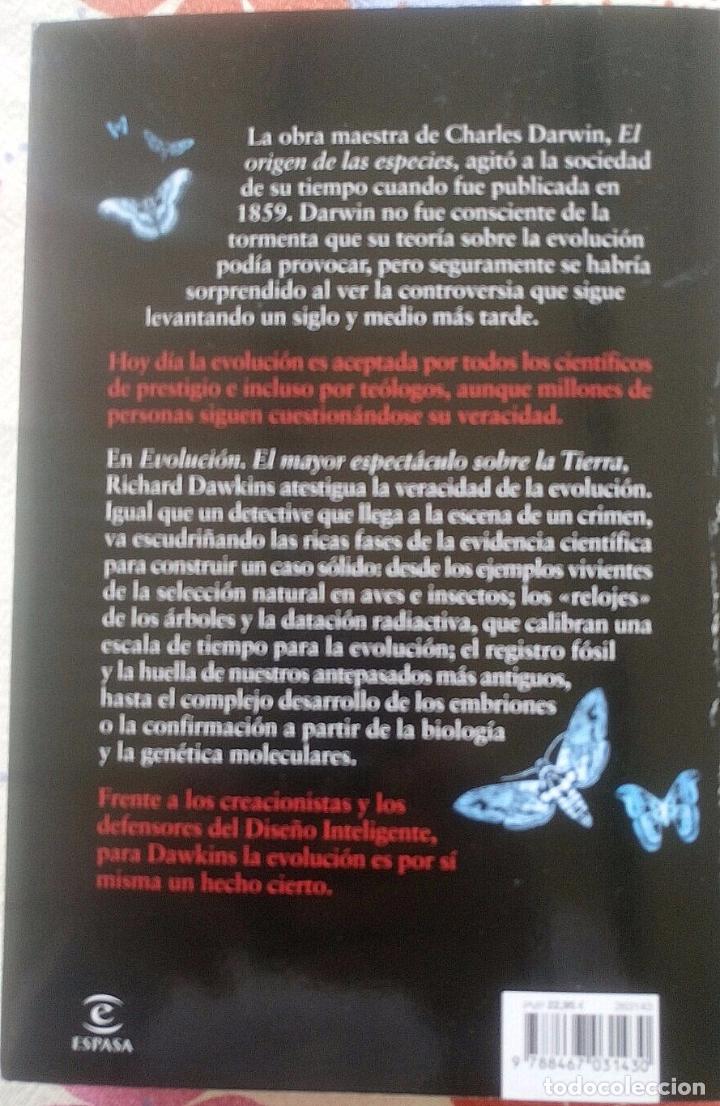 Libros de segunda mano: EVOLUCI&Oacute;N. EL MAYOR ESPECT&Aacute;CULO SOBRE LA TIERRA. RICHARD DAWKINS - Foto 3