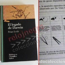 Libros de segunda mano: EL LEGADO DE DARWIN - LIBRO BRIAN LEITH - EVOLUCIÓN NEO DARWINISMO BIOLOGÍA CIENCIAS ESPECIES TEORÍA. Lote 86462796