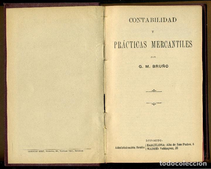 Libros de segunda mano de ciencias: CONTABILIDAD Y PRACTICA MERCANTIL - BRU&Ntilde;O - Foto 2