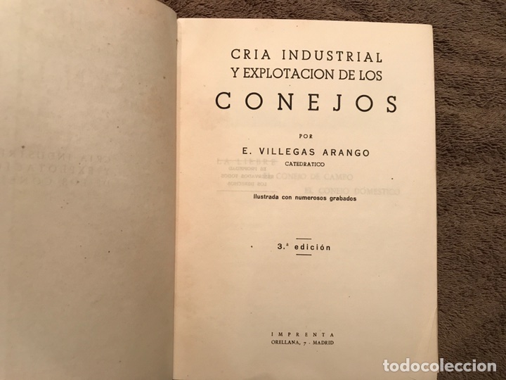 Libros de segunda mano: libro CRIA INDUSTRIAL Y EXPLOTACI&Oacute;N DE LOS CONEJOS (h.1930/40?) - Foto 2