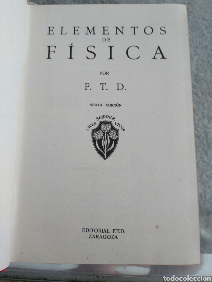 Libros de segunda mano de ciencias: Elementos de f&iacute;sica. Editorial FTD Zaragoza - Foto 2