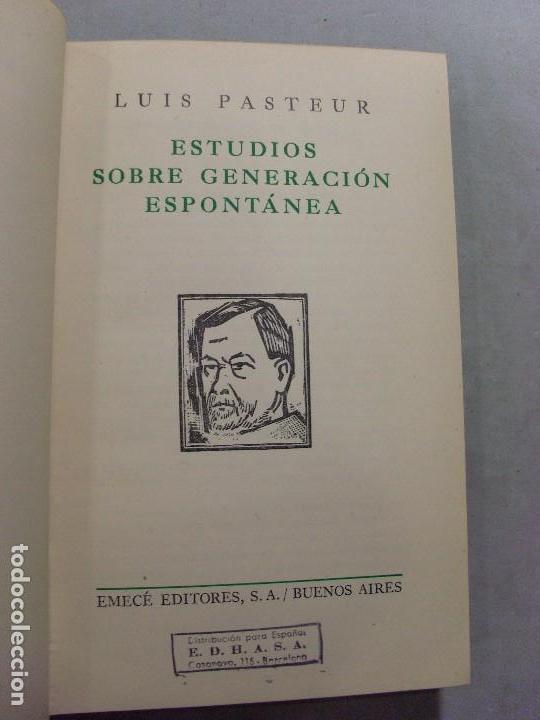 Libros de segunda mano de ciencias: ESTUDIOS SOBRE GENERACI&Oacute;N ESPONT&Aacute;NEA / Luis Pasteur / 1944 - Foto 2