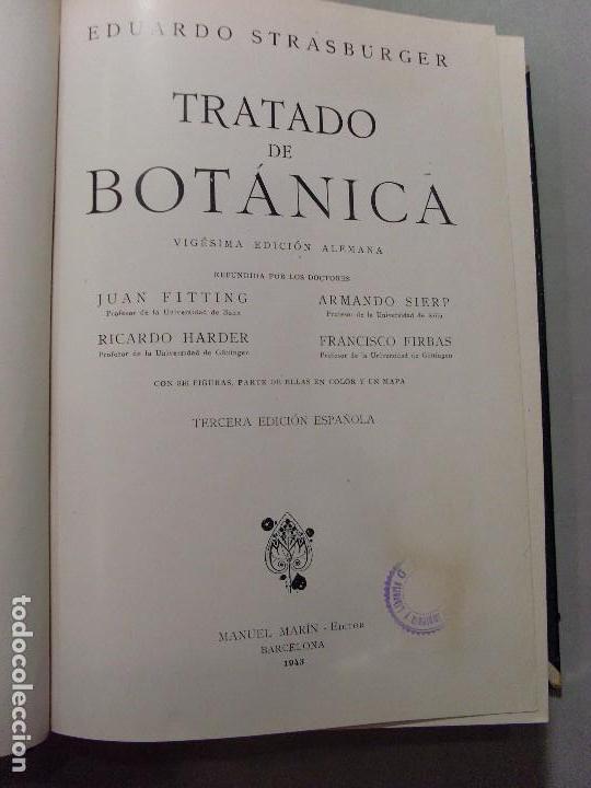 Libros de segunda mano: TRATADO DE BOT&Aacute;NICA / Eduardo Strasburger / 1943 - Foto 2
