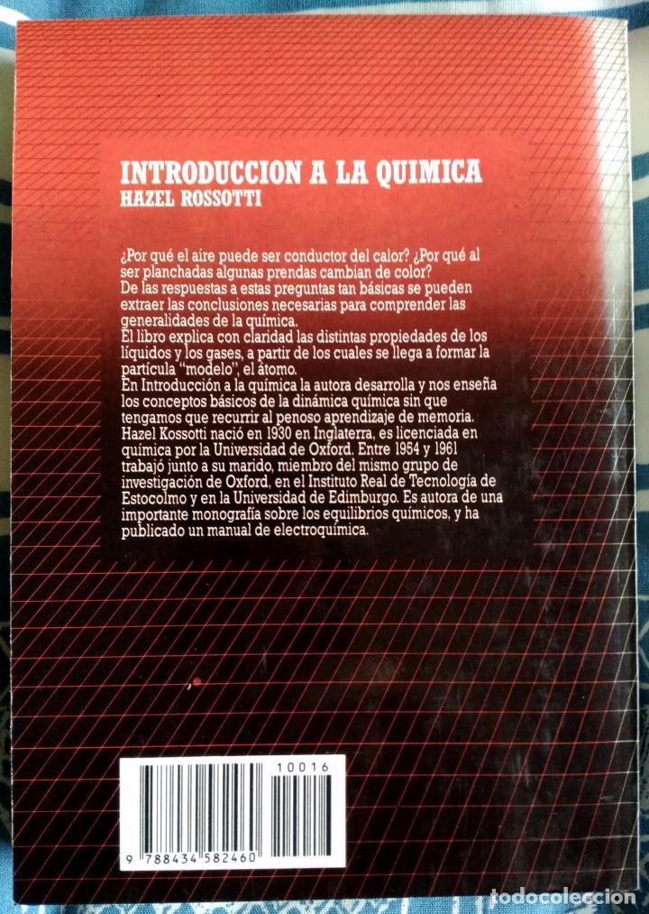 Libros de segunda mano de ciencias: Hazel Rossotti . Introducci&oacute;n a la qu&iacute;mica - Foto 2