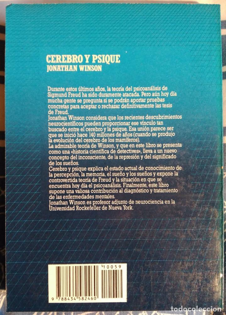 Libros de segunda mano: Jonathan Winson . Cerebro y psique - Foto 2
