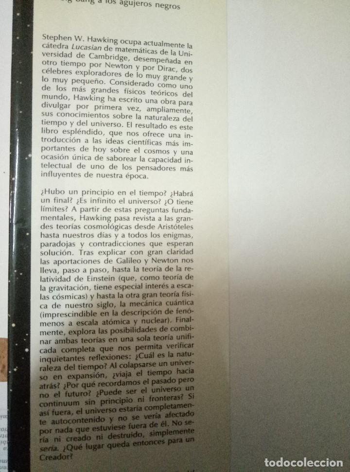 Libros de segunda mano de ciencias: HISTORIA DEL TIEMPO . STEPHEN W. HAWKING - Foto 3