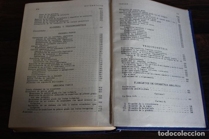 Libros de segunda mano de ciencias: MATEMATICAS, LUIS POSTIGO. EDITORIAL RAMON SOPENA 1957. VER INDICE - Foto 7