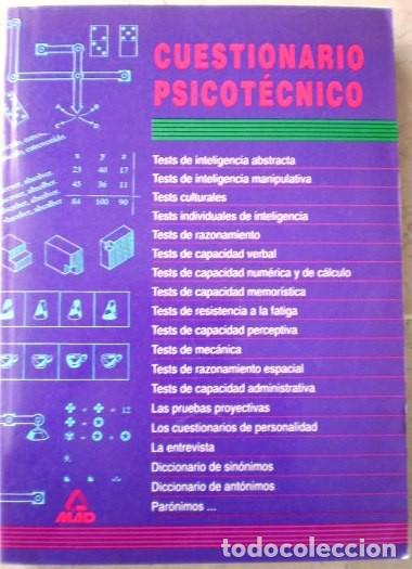Libros de segunda mano de ciencias: CUESTIONARIO PSICOTECNICO (CON SOLUCIONARIO) - Foto 1