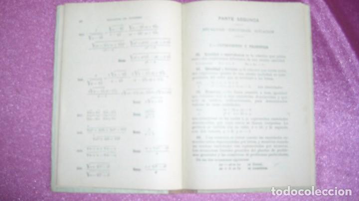 Libros de segunda mano de ciencias: NOCIONES DE ALGEBRA CLAVE DE LOS EJERCICIOS - BRU&Ntilde;O 1947 - Foto 8
