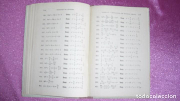 Libros de segunda mano de ciencias: NOCIONES DE ALGEBRA CLAVE DE LOS EJERCICIOS - BRU&Ntilde;O 1947 - Foto 10