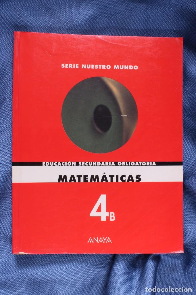 Libros de segunda mano de ciencias: Libro Matem&aacute;ticas. 4&ordm;B ESO. 1998 - Foto 1