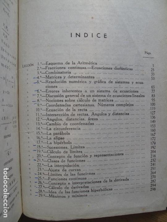 Libros de segunda mano de ciencias: COMPLEMENTOS DE MATEM&Aacute;TICAS.- SIXTO RIOS.- EDIC. DE AUTOR.- 1960.- - Foto 3