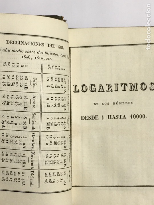 Libros de segunda mano de ciencias: TABLAS DE LOGARITMOS PARA LOS N&Uacute;MEROS Y LOS SENOS - MADRID 1830 - Foto 5