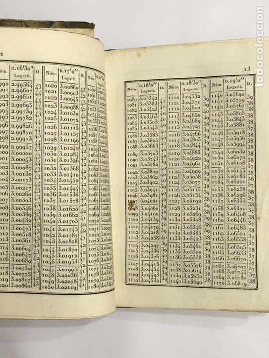 Libros de segunda mano de ciencias: TABLAS DE LOGARITMOS PARA LOS N&Uacute;MEROS Y LOS SENOS - MADRID 1830 - Foto 6