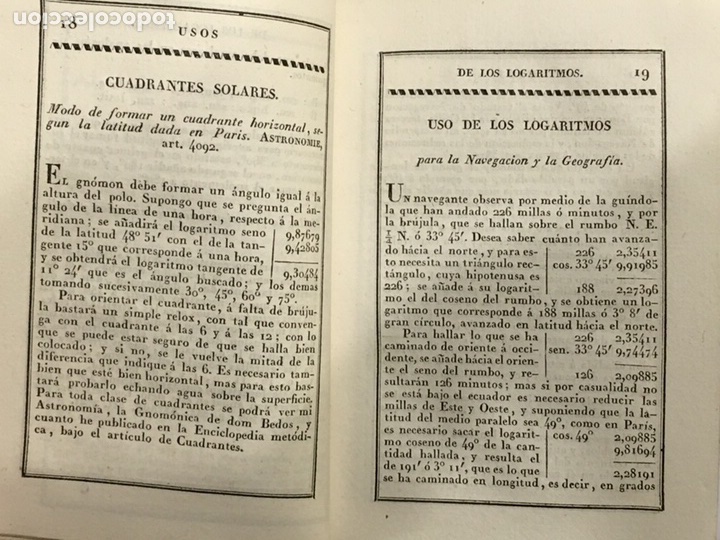 Libros de segunda mano de ciencias: TABLAS DE LOGARITMOS PARA LOS N&Uacute;MEROS Y LOS SENOS - MADRID 1830 - Foto 7