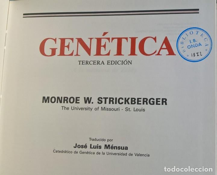 Libros de segunda mano: Libro gen&eacute;tica, Monroe W. Strickberger - ediciones Omega, 1985 - Foto 9