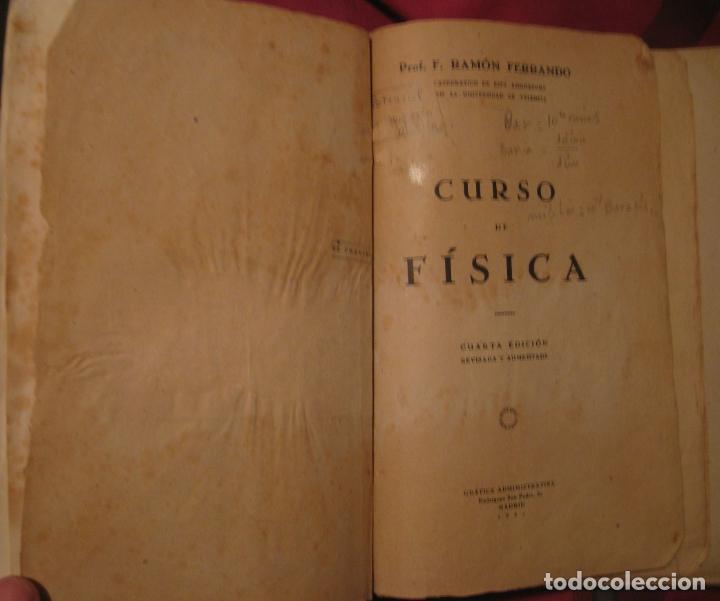 Libros de segunda mano de ciencias: CURSO DE F&Iacute;SICA. RAM&Oacute;N FERRANDO 1941 - Foto 1