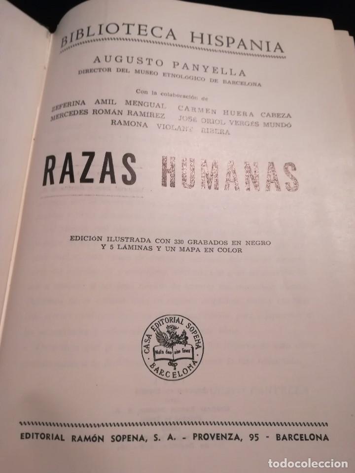 Libros de segunda mano: Razas humanas - Augusto Panyella - Biblioteca Hispania - 1961 - Foto 4