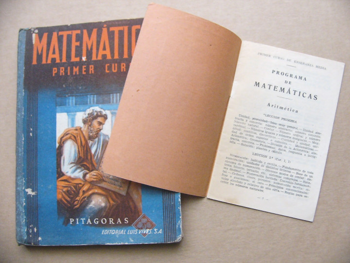 Libros de segunda mano de ciencias: Libro Matematicas Primer Curso - Luis Vives - A&ntilde;o 1952 - Incluye el programa - Foto 5