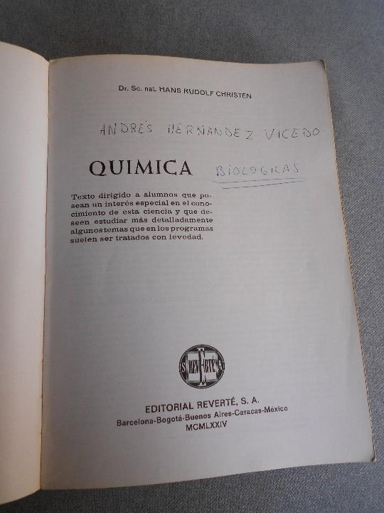 Libros de segunda mano de ciencias: QUIMICA - Foto 2