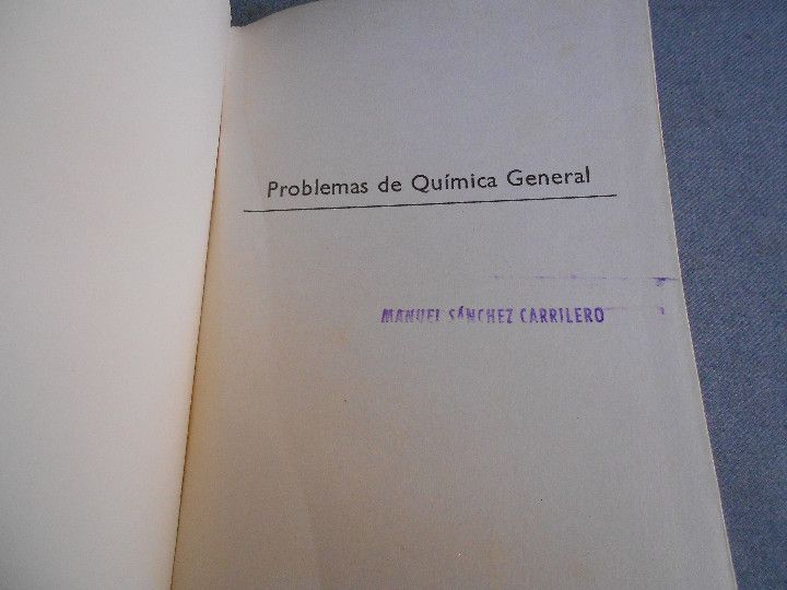 Libros de segunda mano de ciencias: PROBLEMAS DE QUIMICA GENERAL - Foto 3