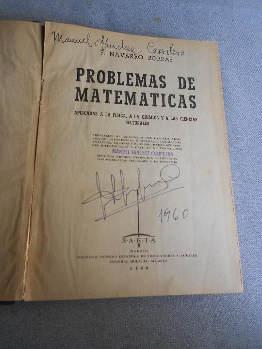 Libros de segunda mano de ciencias: PROBLEMAS DE MATEMATICAS - Foto 3