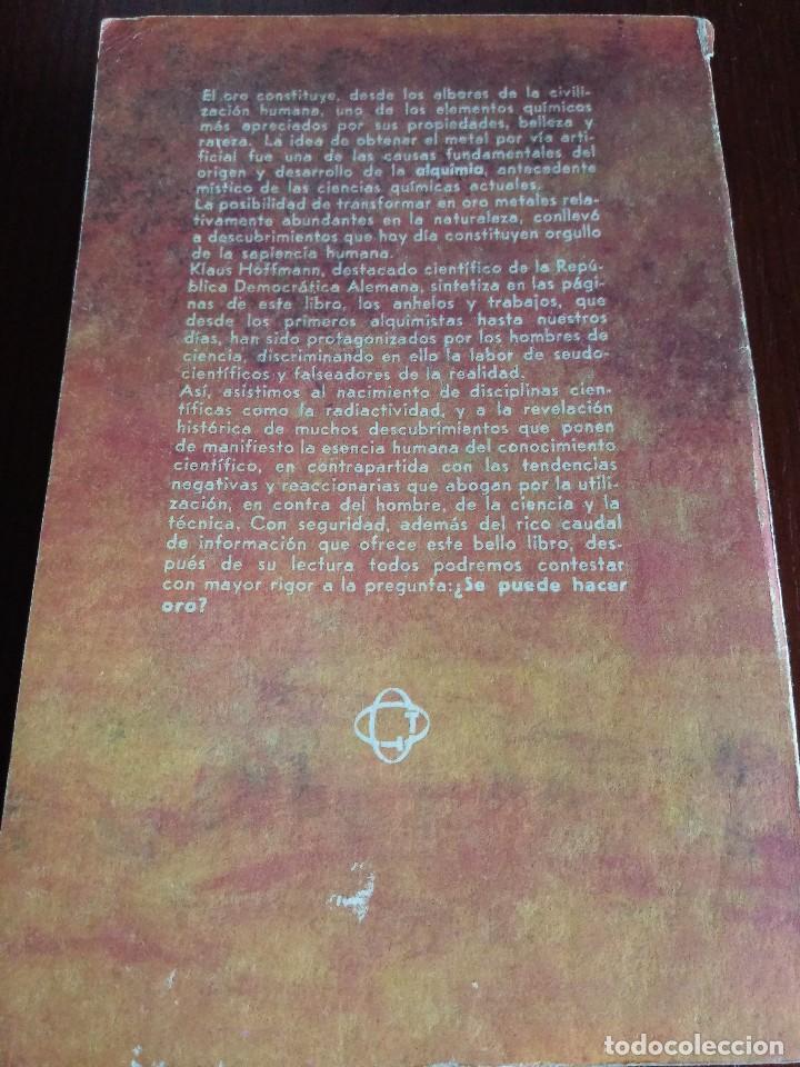 Libros de segunda mano de ciencias: &iquest;Se puede hacer oro? Klaus Hoffman - Foto 2