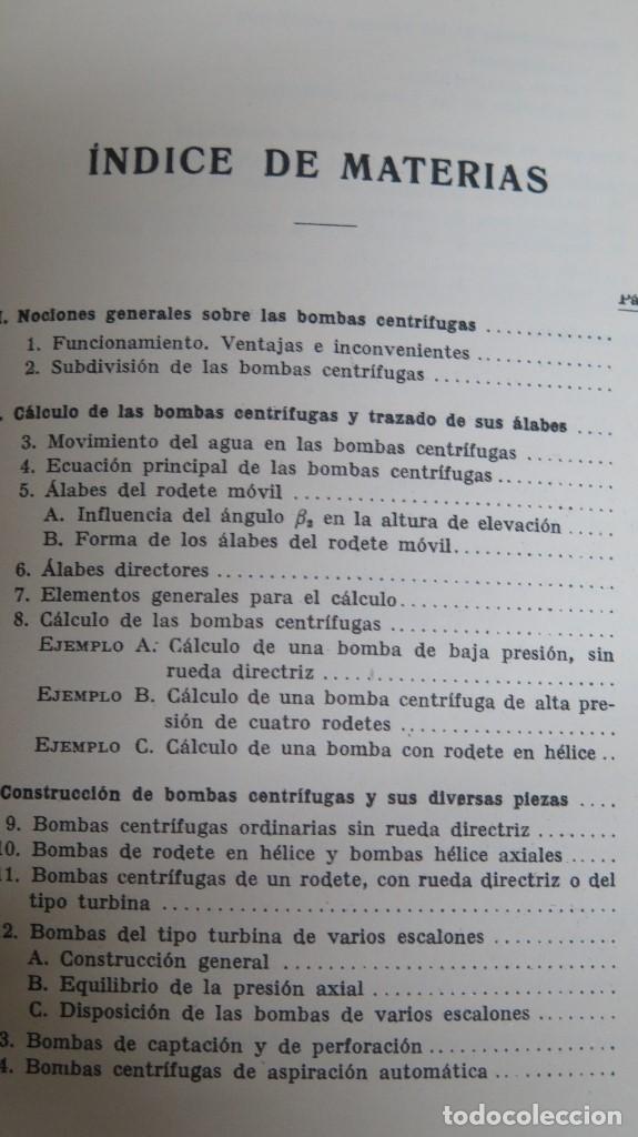 Libros de segunda mano de ciencias: 1943.- BOMBAS CENTR&Iacute;FUGAS. L.QUANTZ - Foto 4