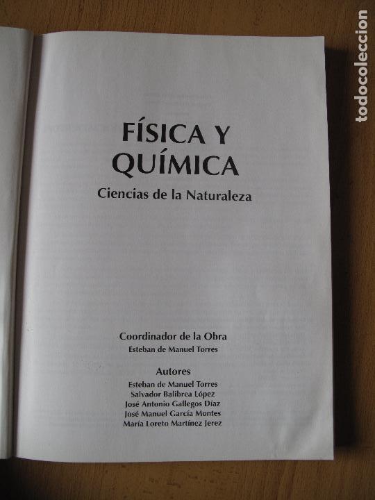 Libros de segunda mano de ciencias: FISICA Y QU&Iacute;MICA.- 3&ordm;.- ESTEBAN DE MANUEL TORRES ( COORD. ).- ALGAIDA. 2003 - Foto 2