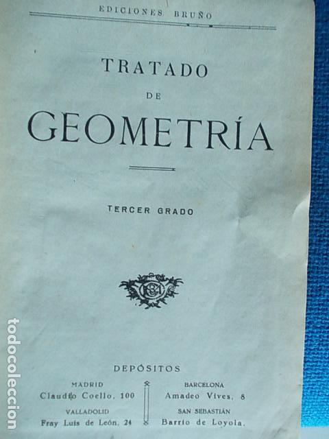Libros de segunda mano de ciencias: Ediciones bru&ntilde;o Geometr&iacute;a tercer grado - Foto 2