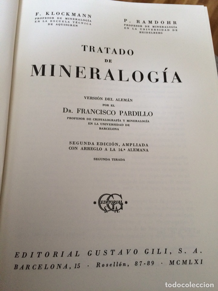 Libros de segunda mano: Tratado de mineralogia 1961 2a tirada - Foto 2 - 112879874